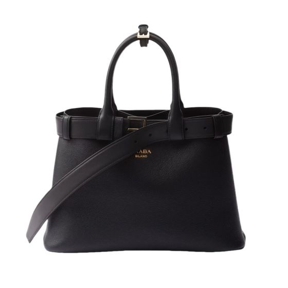 Prada Buckle small leather handbag with belt