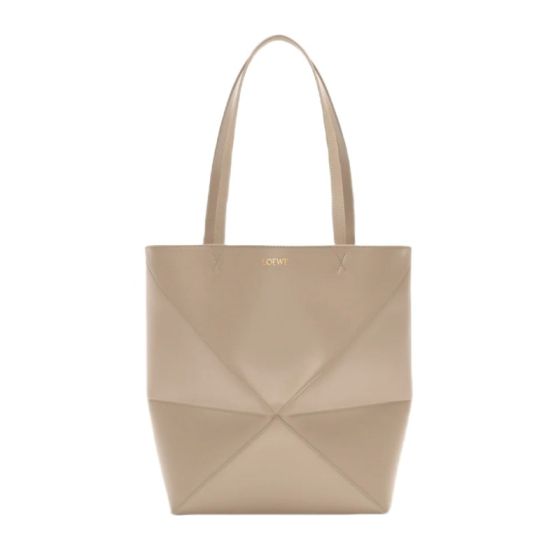 LOEWE Medium Puzzle Fold tote in shiny calfskin