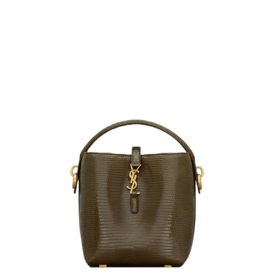 YSL LE 37 mini in shiny lizard