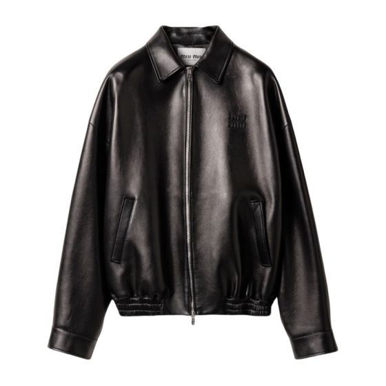 MIU MIU Plongé nappa leather jacket