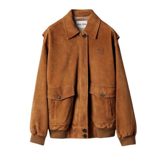 MIU MIU Suede blouson jacket