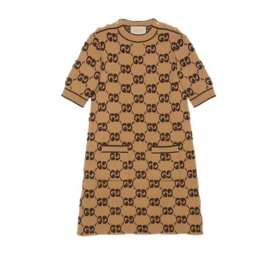 Gucci GG wool bouclé jacquard dress