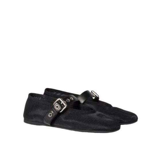 MIU MIU Mesh fabric ballerinas