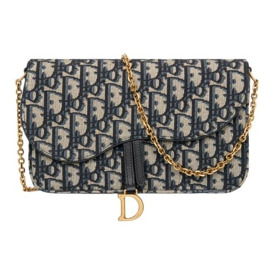 Dior Medium Saddle Pouch with Chain