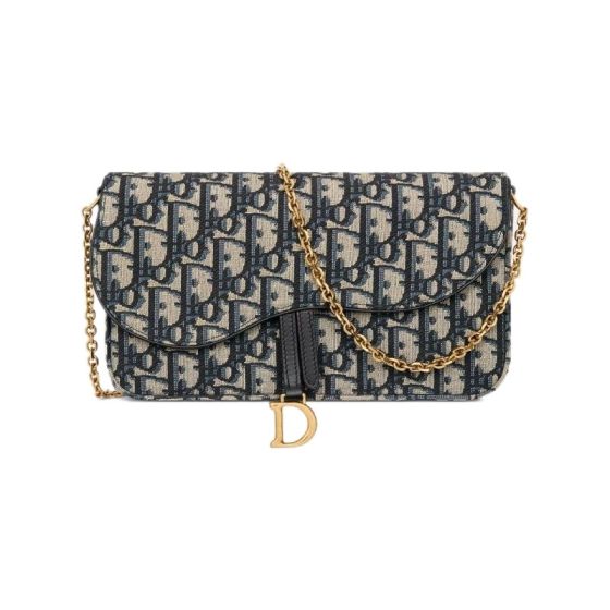 Dior Medium Saddle Pouch with Chain