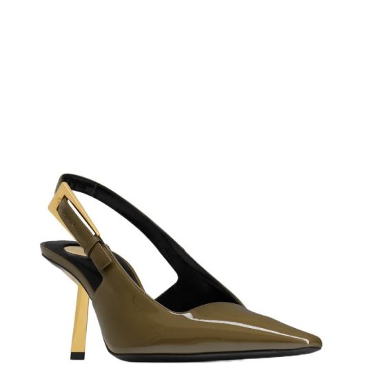 YSL LEE SLINGBACK PUMPS IN PATENT LEATHER