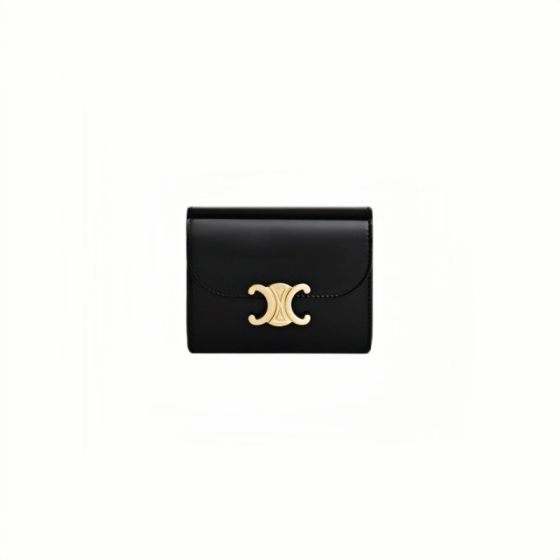 Celine SMALL FLAP WALLET TRIOMPHE IN PATENT CALFSKIN