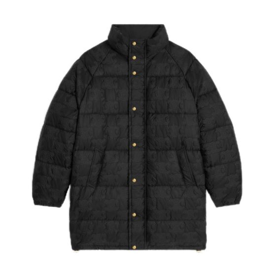 Celine long triomphe down jacket in lightweight nylon