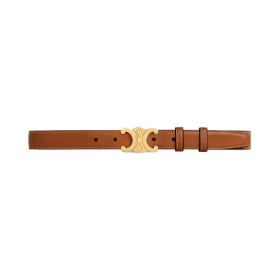 Celine Medium Triomphe Belt in Natural Calfskin