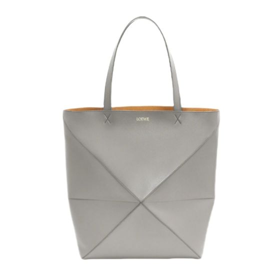 LOEWE XL Puzzle Fold tote in shiny calfskin