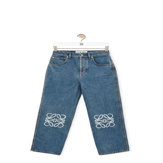 LOEWE Anagram cropped jeans in denim