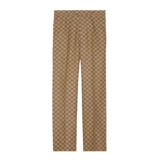Gucci GG linen blend canvas pants