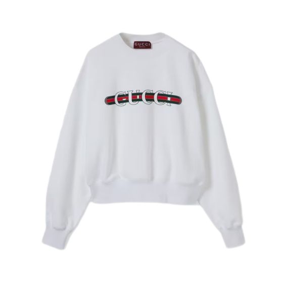 Gucci Printed cotton jersey sweatshirt