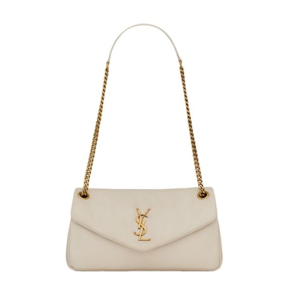 YSL Calypso small in plunged lambskin