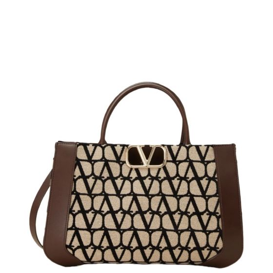 Valentino MEDIUM VLOGO SIGNATURE TOILE ICONOGRAPHE HANDBAG
