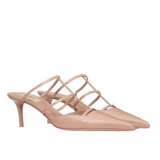 Valentino ROCKSTUD WISPY CALFSKIN MULE
