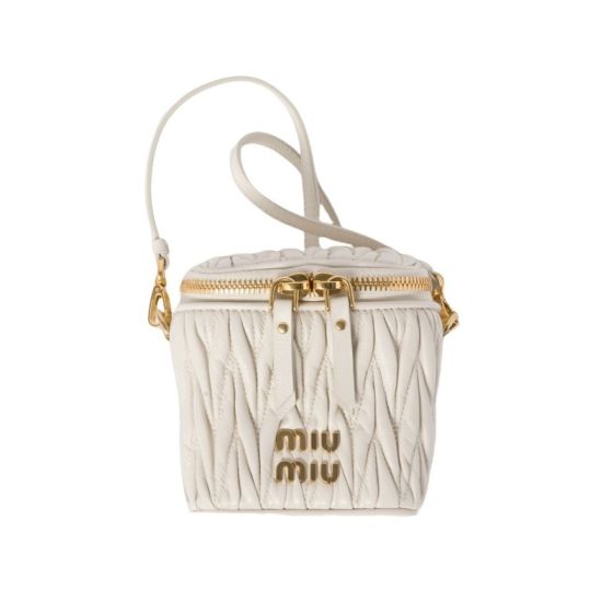 MIU MIU Matelassé nappa leather micro bag