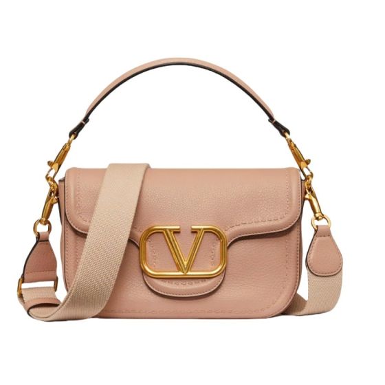 VALENTINO GARAVANI ALLTIME GRAINY CALFSKIN SHOULDER BAG