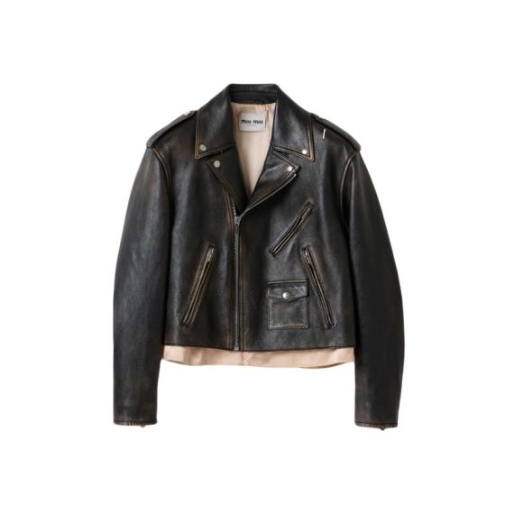 MIU MIU Nappa leather biker jacket