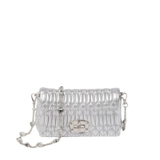 Miu Crystal nappa leather and crystal mini-bag