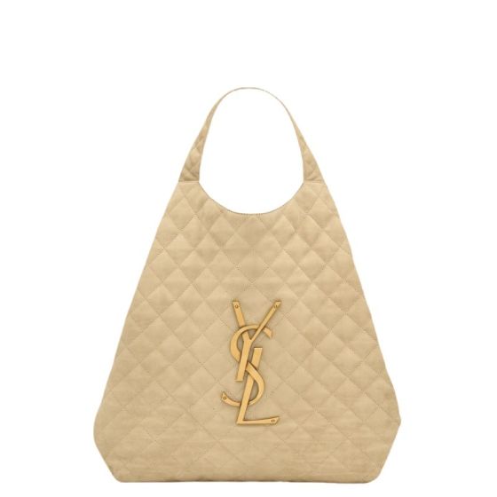 YSL ICARE maxi shopping bag in quilted nubuck suede