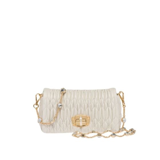 Miu Crystal nappa leather and crystal mini-bag