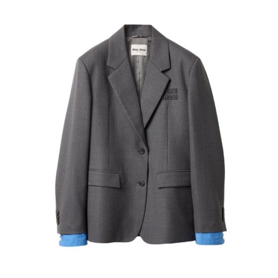 MIU MIU Single-breasted gabardine jacket