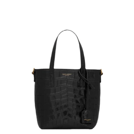 Saint Laurent toy shopping bag IN CROCODILE-EMBOSSED LEATHER