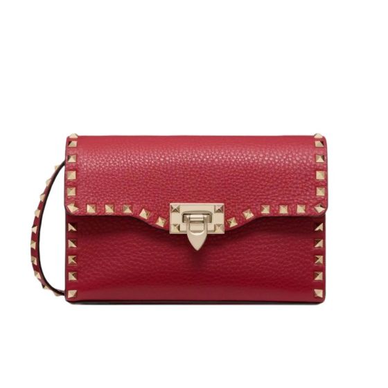 Valentino SMALL ROCKSTUD GRAINY CALFSKIN CROSSBODY BAG