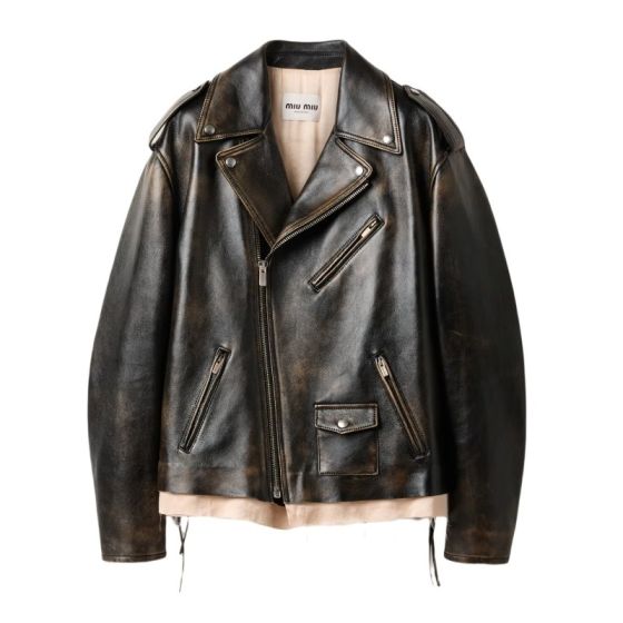 MIU MIU Nappa leather biker jacket