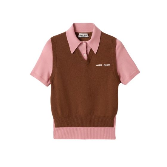 MIU MIU Cashmere and wool polo sweater