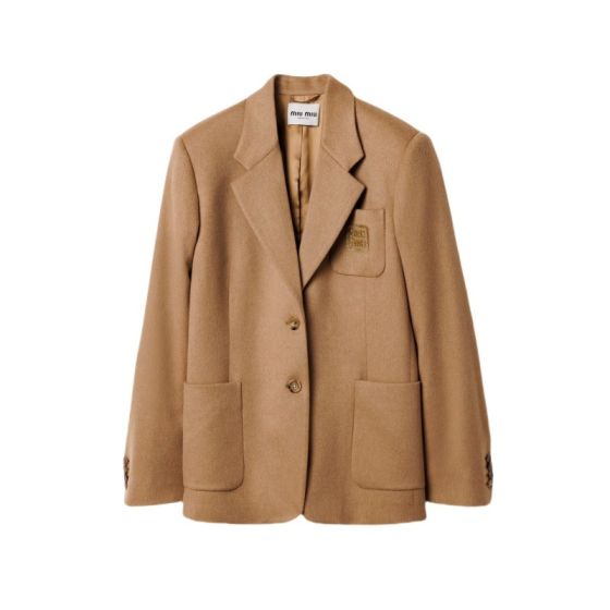MIU MIU Single-breasted camel-hair jacket