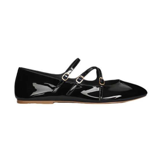 LES BALLERINES CELINE CRISS-CROSS BABIES BALLERINA in PATENT CALFSKIN