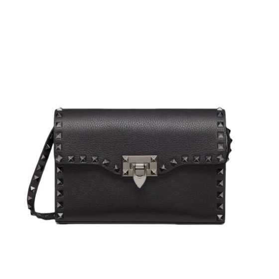 Valentino SMALL ROCKSTUD GRAINY CALFSKIN CROSSBODY BAG