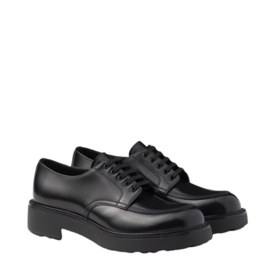 Prada Brushed leather derby shoes