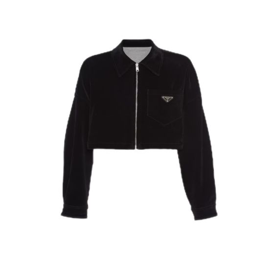 Prada Velvet denim blouson jacket