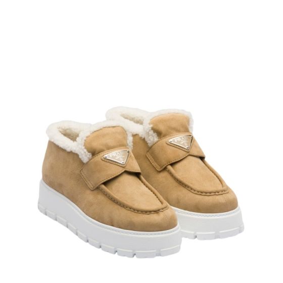 Prada Suede loafer booties