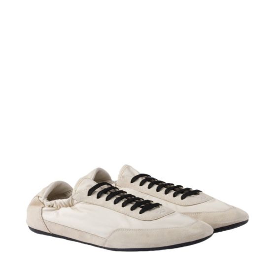 Prada Collapse Re-Nylon and suede elasticized sneakers