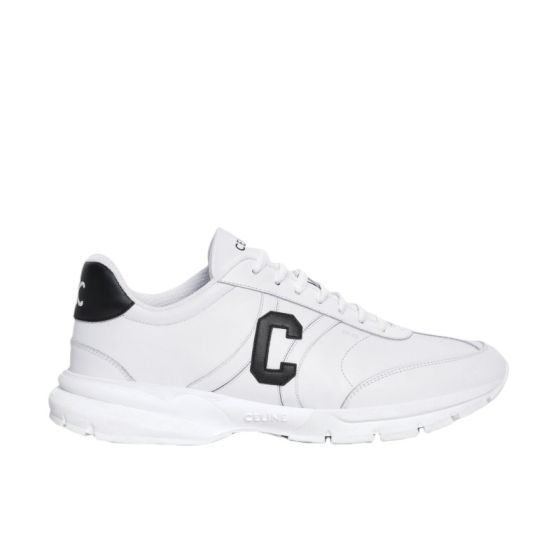 CELINE RUNNER CR-02 LOW LACE-UP SNEAKER in CALFSKIN
