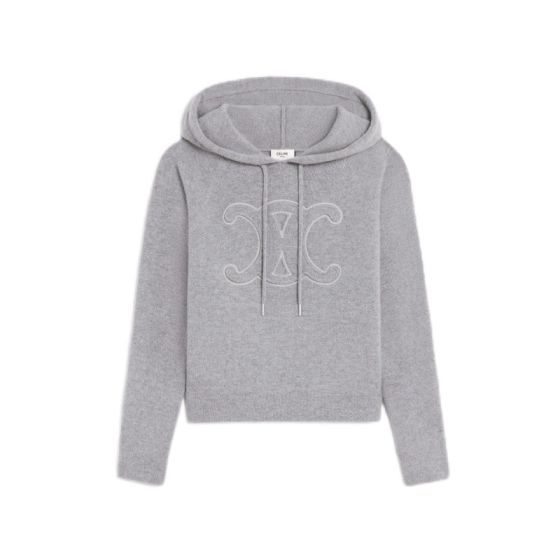 Celine triomphe hoodie in sporty wool and cashmere