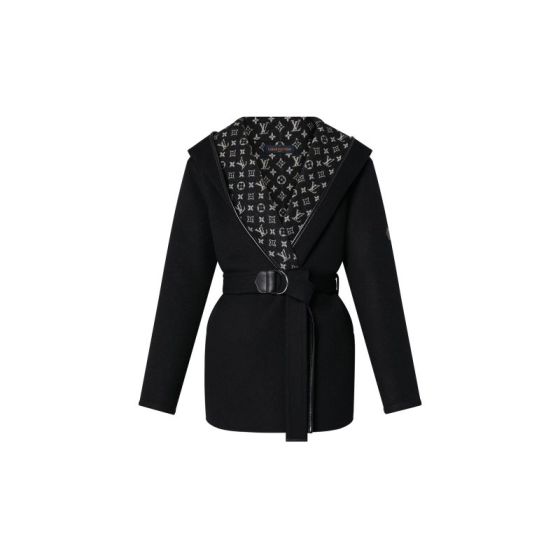 LV Belted Short Wrap Pea Coat