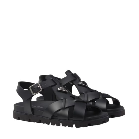 Prada Crisscross rubber sandals