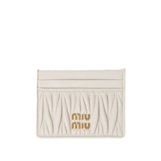 MIU MIU Matelassé nappa leather card holder