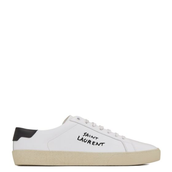 YSL court classic sl/06 embroidered sneakers in leather