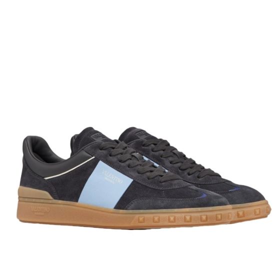 Valentino UPVILLAGE LOW TOP SNEAKER IN SPLIT LEATHER AND CALFSKIN NAPPA LEATHER