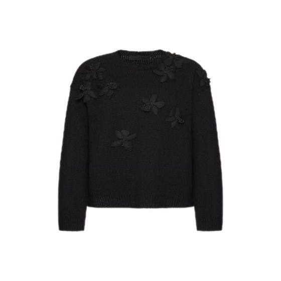 Valentino EMBROIDERED WOOL SWEATER