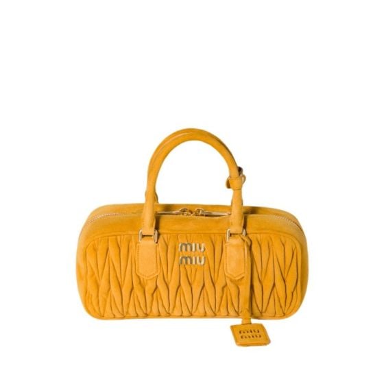 MIU MIU Arcadie matelassé suede bag