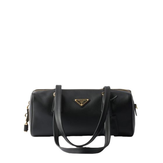 Prada Medium leather top-handle bag with padlock