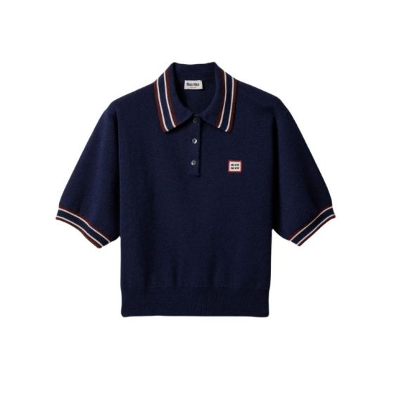 MIU MIU Wool and cashmere polo sweater