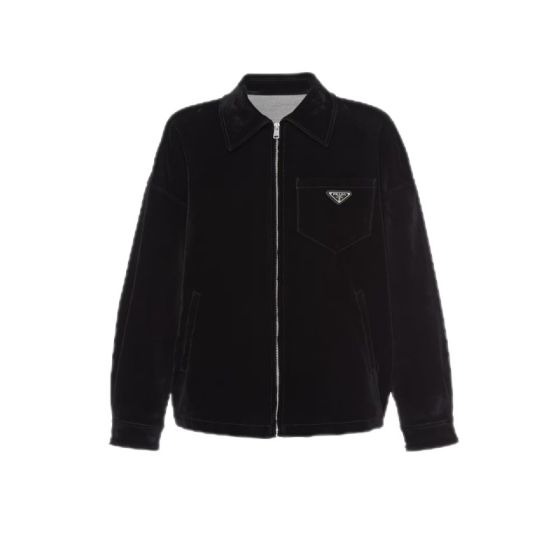 Prada Velvet denim blouson jacket
